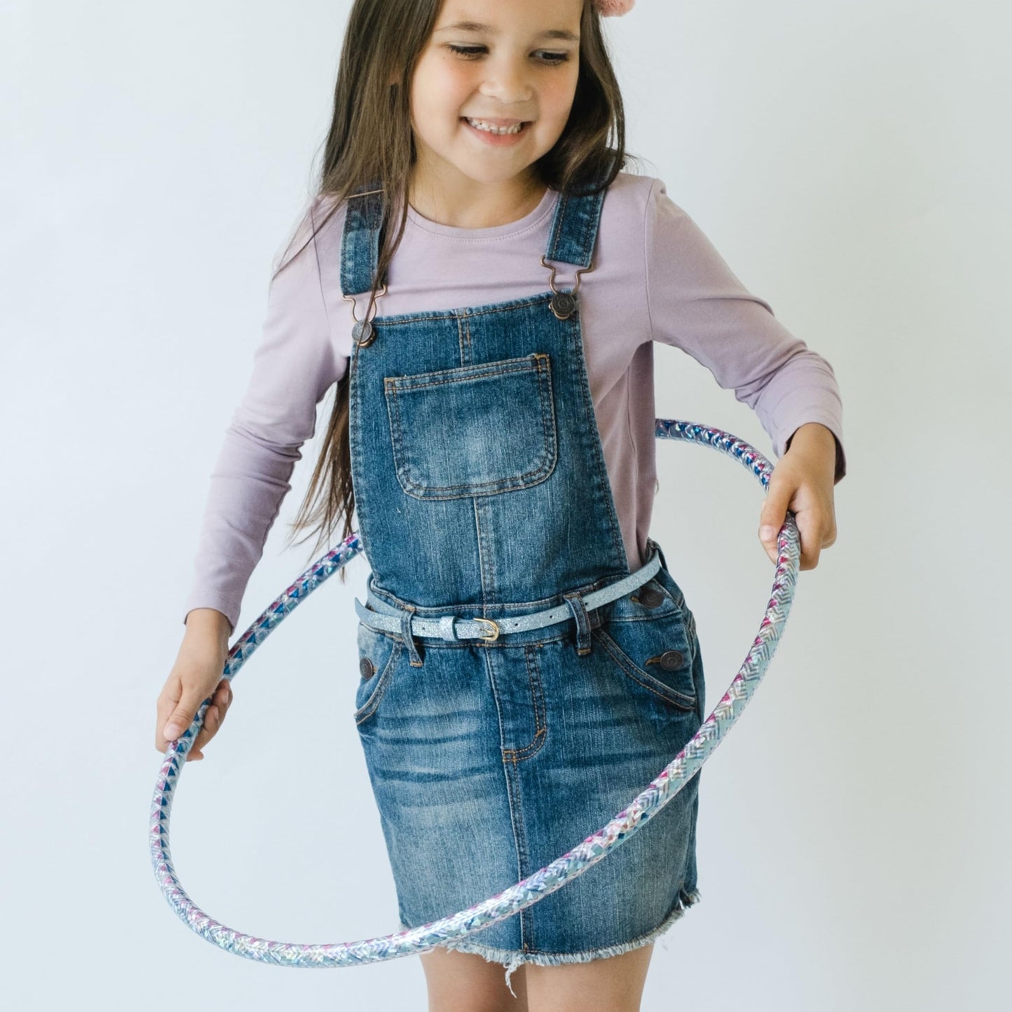 Kids Ultra-Skinny Sparkly Belt, Ages 4-7 Years and 8-14 Years, Stylish Glitter Belt for Girls