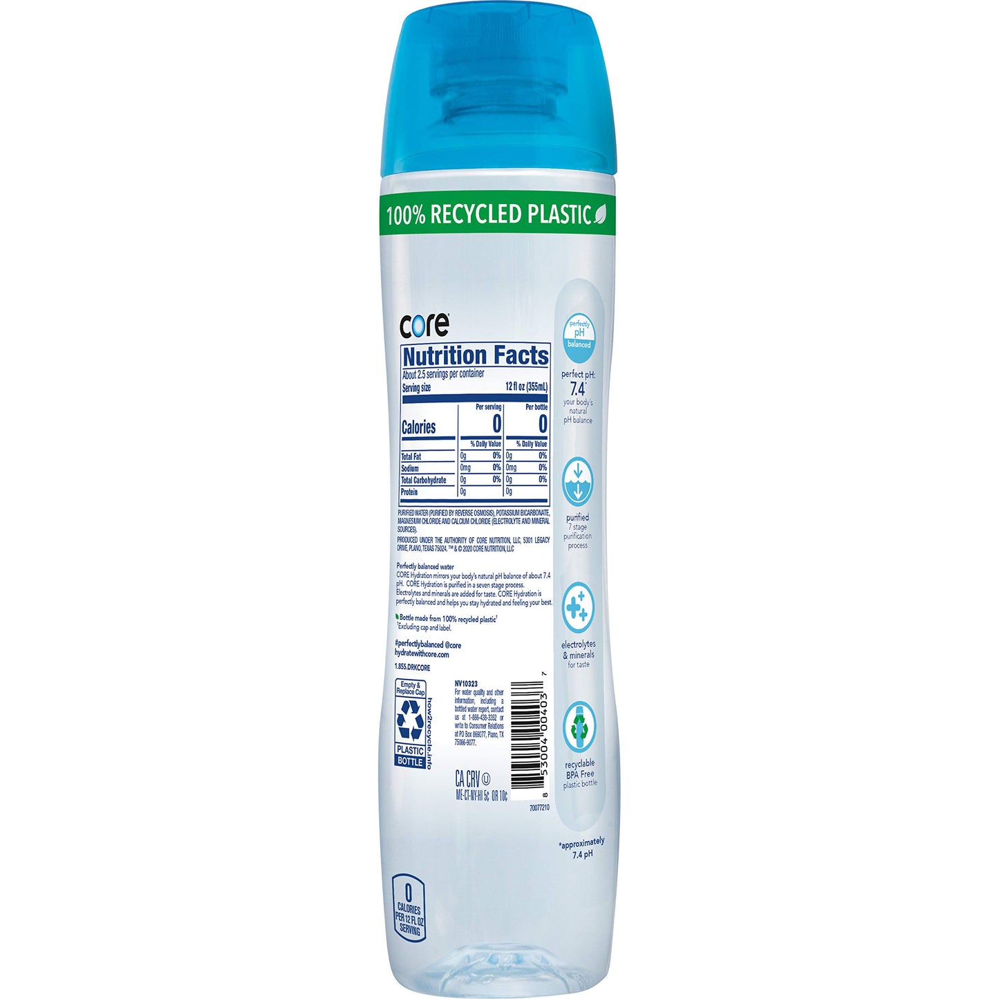 Core Hydration Perfectly Balanced Water, 30.4 fl oz bottle (Pack of 12)