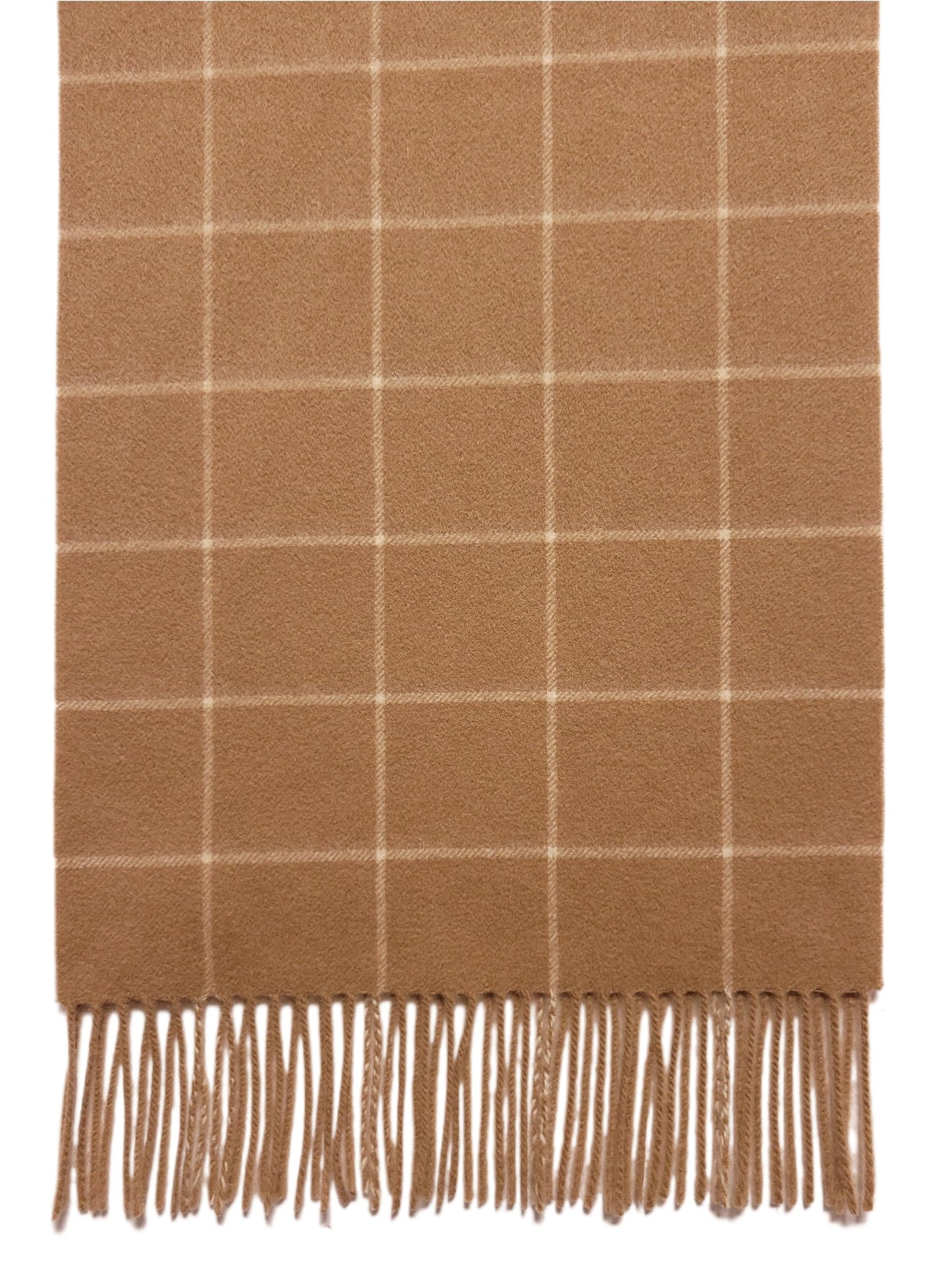 Cashmere Luxe Cashmere Blend Windowpane Woven Scarf