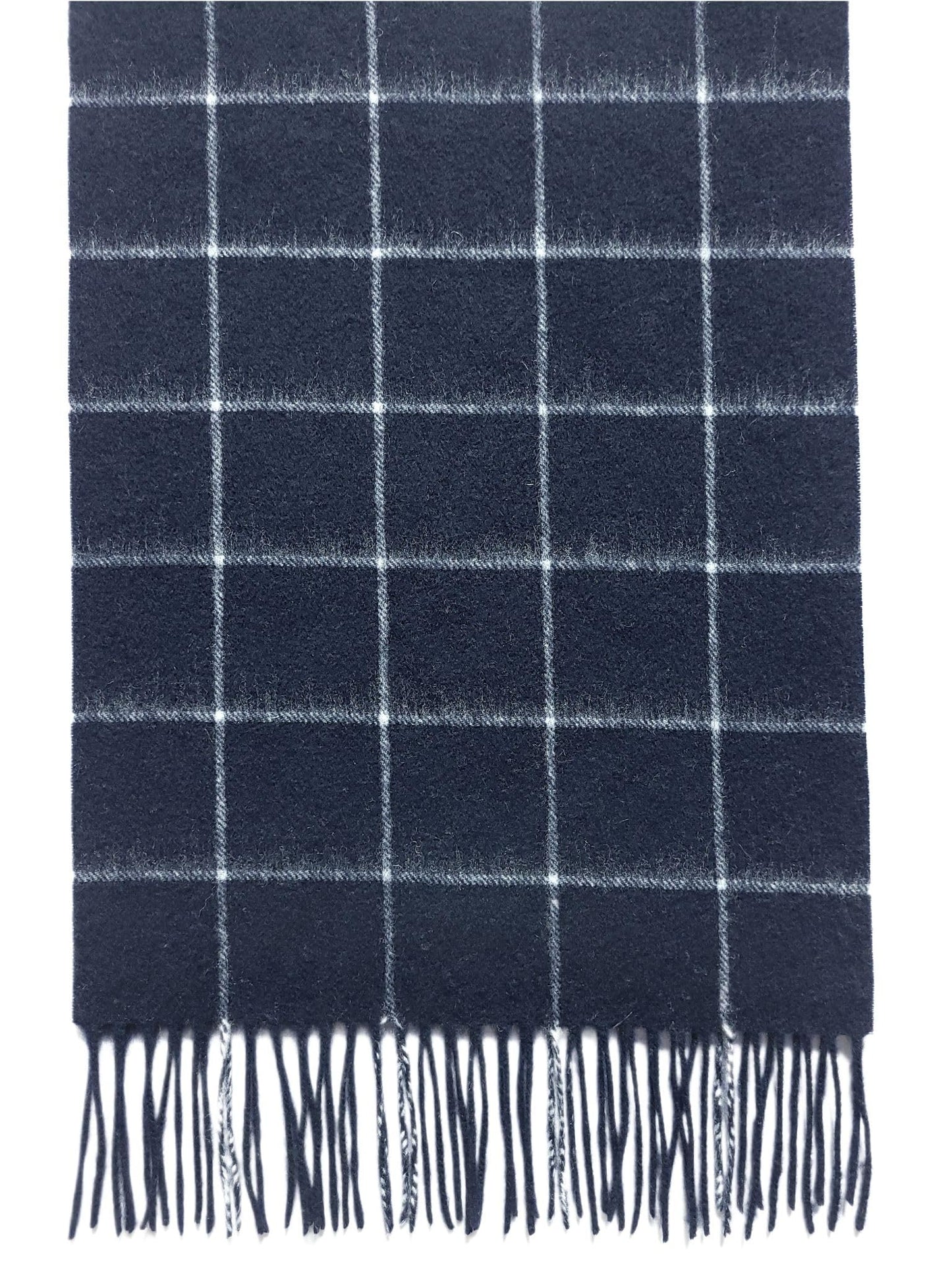 Cashmere Luxe Cashmere Blend Windowpane Woven Scarf