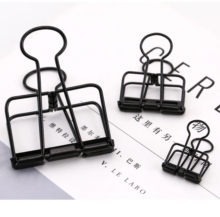 Mr Paper 8 Colors 3 Sizes 1 Pcs Colors Gold Sliver Rose Green Purple Binder Clips Large Medium Small Office Study Binder Clips