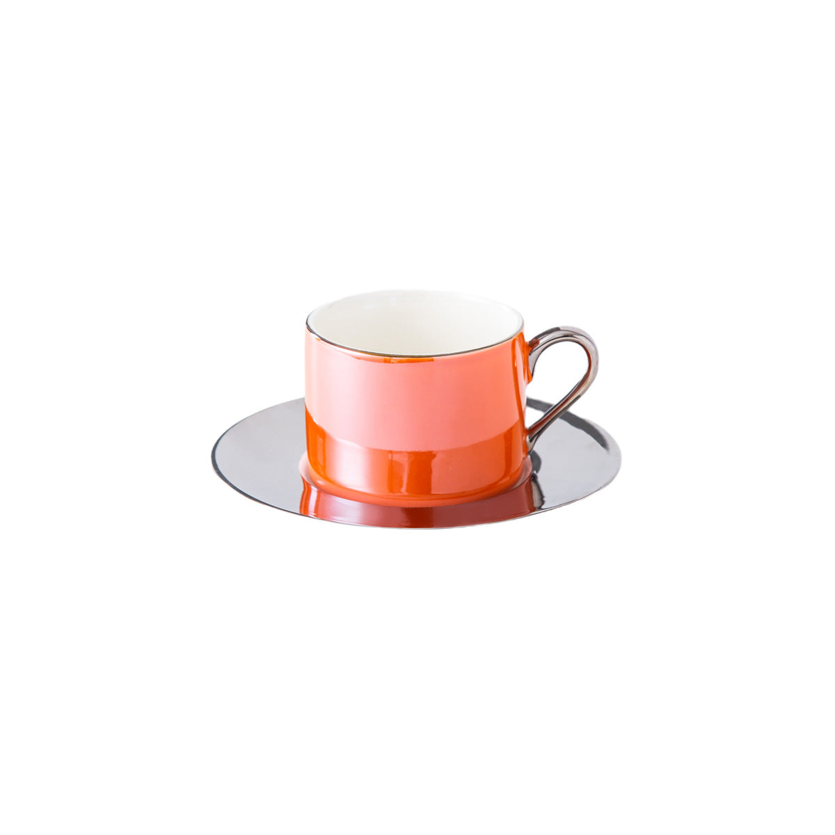 Retro Light Luxury European Style Golden Edge Ceramic Coffee Cup And Saucer