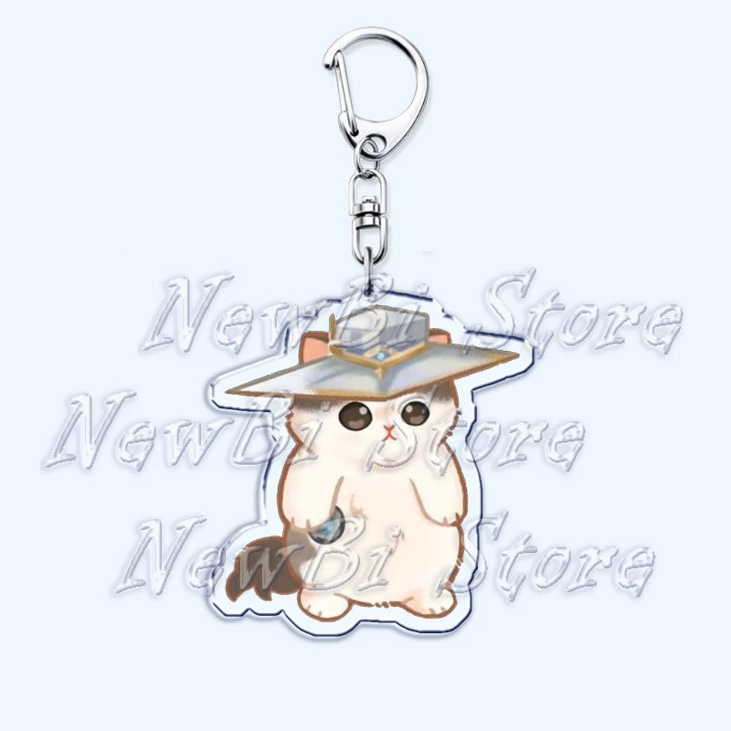 Cute Valorant Game Cat Keychains Gaming Killjoy Val Jett Pendant Keyring for Accessories Bag Key Chain Ring Jewelry Fans Gifts