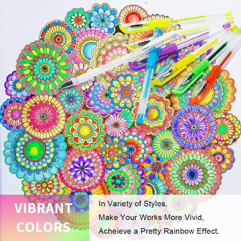 5-100pcs Gel Pen Set 100 Colors Pen Set for Making Cards, Adult Coloring Books, Journaling Planner Crafting Doodling Drawing