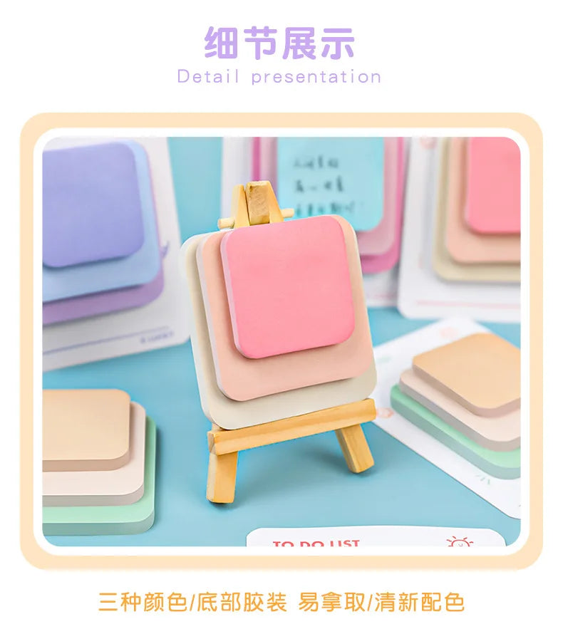 Multicolor Memo Pad 3 Size Adhesive Notepad Decal Scrapbooking DIY Diary Sticky Note Office School Supplies Kawaii Stationery