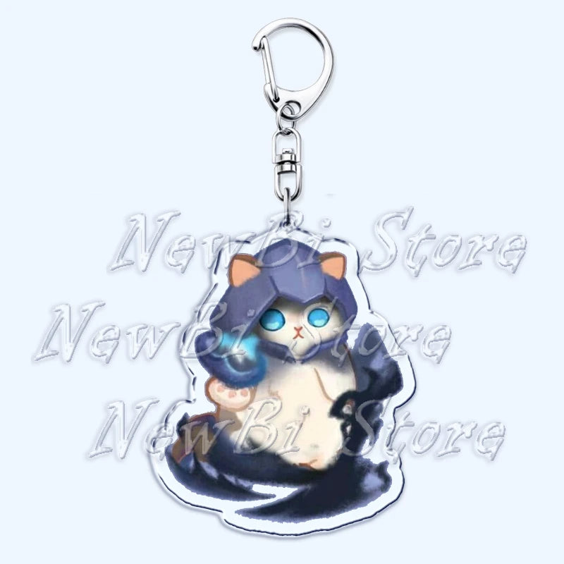 Cute Valorant Game Cat Keychains Gaming Killjoy Val Jett Pendant Keyring for Accessories Bag Key Chain Ring Jewelry Fans Gifts