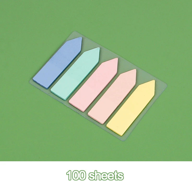 200sheets Sticky Tabs Sticky Notes Index Tabs Page Markers Memo Pad Stickers Notepad Book Annotation Office School Cute Supplies