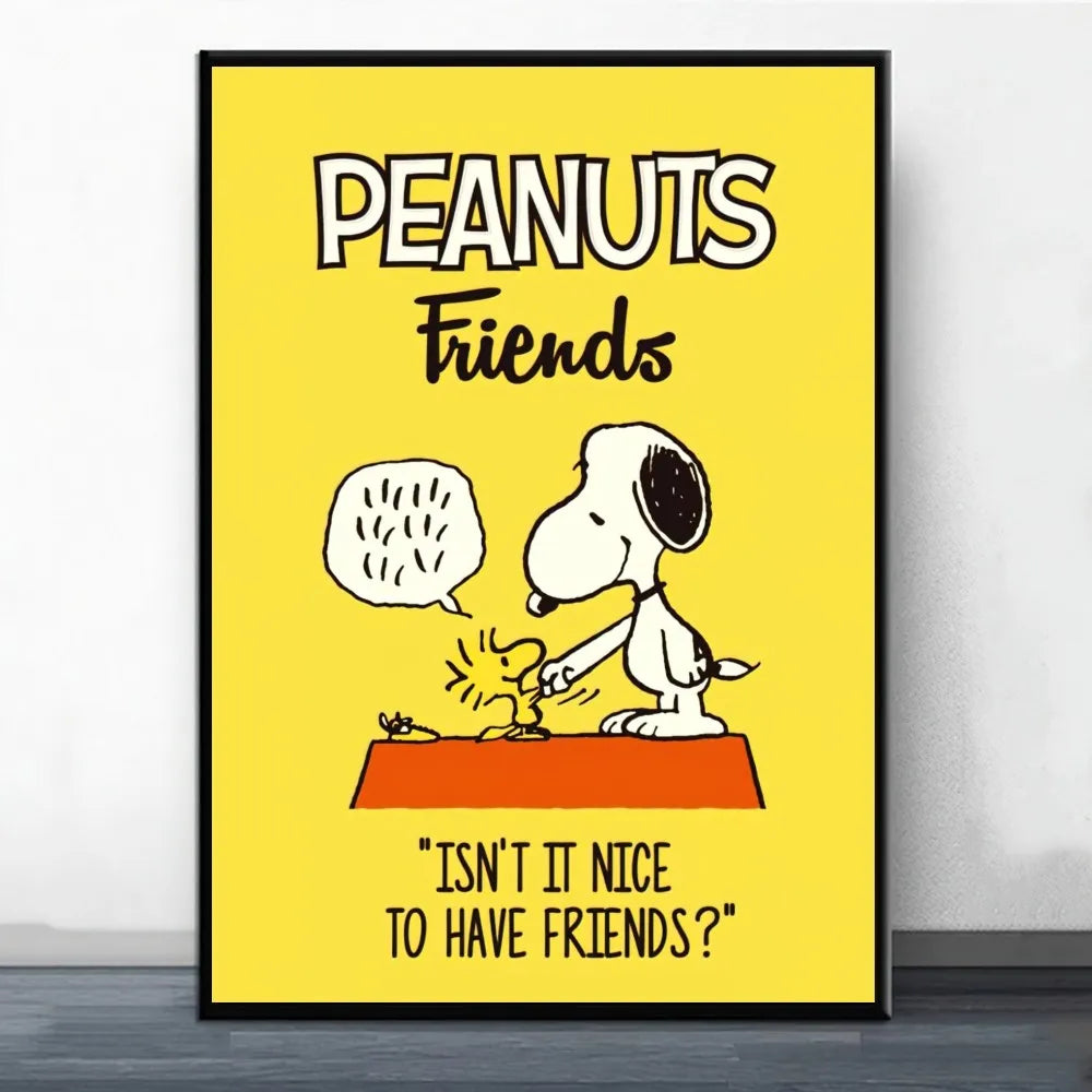 MINISO Snoopy Poster Painting Wall Pictures For Living Room Decor Sticker