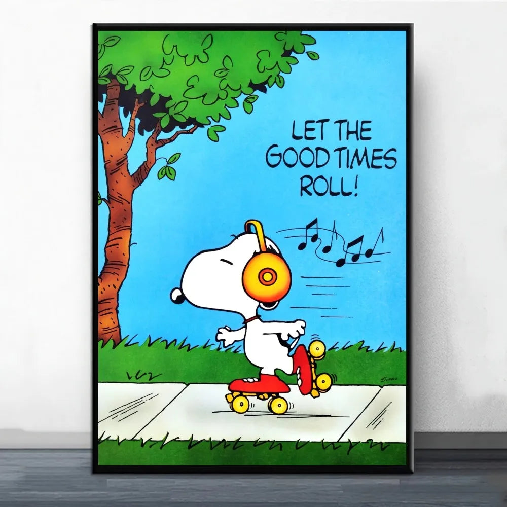 MINISO Snoopy Poster Painting Wall Pictures For Living Room Decor Sticker