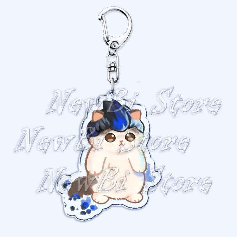 Cute Valorant Game Cat Keychains Gaming Killjoy Val Jett Pendant Keyring for Accessories Bag Key Chain Ring Jewelry Fans Gifts